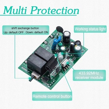 БЕСПРОВОДНОЙ ПЕРЕКЛЮЧАТЕЛЬ С 2-КНОПОЧНЫМ ПРИЕМНИКОМ