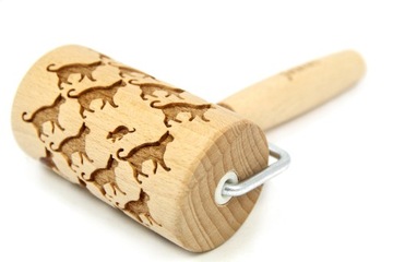 MINI WAŁEK GRAWEROWANY KOTY