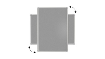 Tablica tekstylna filcowa 150x100 Szara Aluminium