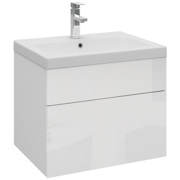 Wisząca szafka łazienkowa pod umywalkę 60 cm biała