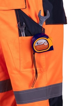 Рабочие брюки длиной до талии с темно-синей вставкой 57 ORANGE/NAVY NAVY