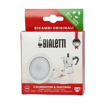 Bialetti Uszczelki do kawiarki MOKA EXPRESS 3tz 4tz 3SZT