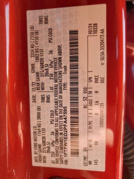 Ford 2022 Ford F150 3.5 V6 430 KM, mild hybrid - 9.3 akcyzy, VC, skora, PLATINUM, zdjęcie 11