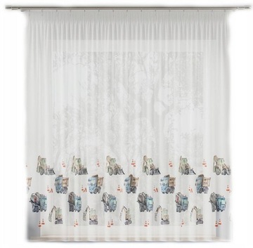 Pojazdy Firana dla dzieci gotowa WOAL 155x250cm