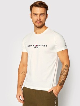 KOSZULKA T-SHIRT MĘSKI BIAŁA TOMMY HILFIGER EST.1985 ROZMIAR S