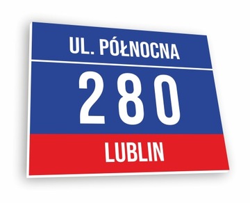 Tabliczka ADRESOWA Numer DOMU 40x30 cm PCV Numer DOMU