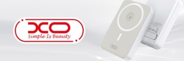 XO Magnetic Powerbank 10000мАч, совместимый с Magsafe, белый, с магнитом