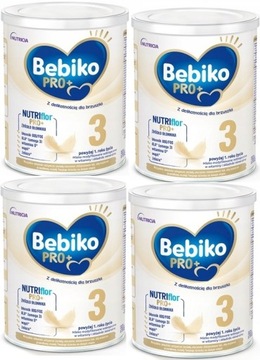 BEBIKO PRO+ 3 MLEKO MODYFIKOWANE PO 1 roku 4x700g