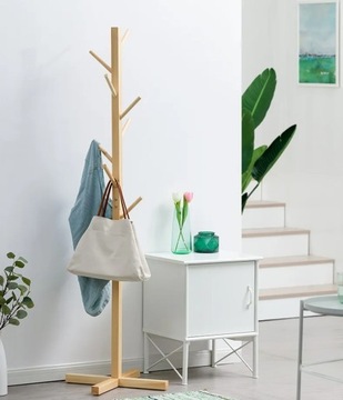 ДЕРЕВЯННАЯ ВЕШАЛКА ДЛЯ ОДЕЖДЫ, НАПОЛЬНАЯ, СВОБОДНОСТОЯЩАЯ СТОЙКА-ЧЕРДАК