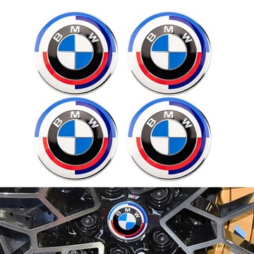 4Szt.EMBLEMAT LOGO NALEPKA NAKLEJKA BMW 65 mm