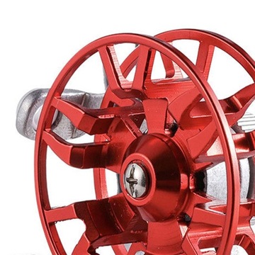 Нахлыстовая катушка Аксессуары для колес Гладкая ручная катушка Легкая красная