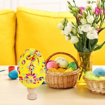 Пасхальные Яйца Ремесла Творческие Декоративные Украшения Ручной Работы Пенопласт Желтый
