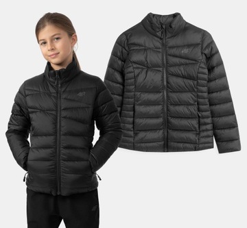 4F KURTKA DZIEWCZĘCA PIKOWANA PUCHOWA PRZEJŚCIOWA WIOSENNA JESIENNA