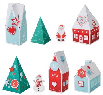 KALENDARZ ADWENTOWY DOMKI BOŻE NARODZENIE 24 SZTUK
