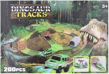 DINOZAURY PARK JURAJSKI TOR SAMOCHODOWY FIGURKI