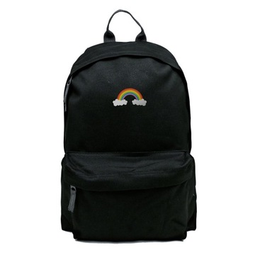 Plecak z Kieszonką Szkolny Rainbow Czarny Szkoła Polski Producent Grafika