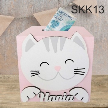 Подарок-копилка для девочки 100% ДЕРЕВО ИМЯ