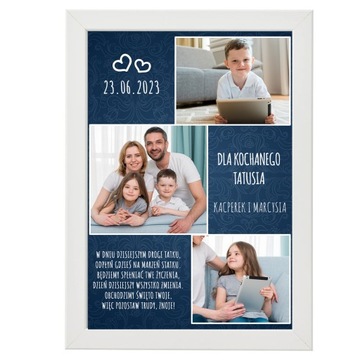 Prezent plakat ze zdjęciem na DZIEŃ OJCA taty Rama