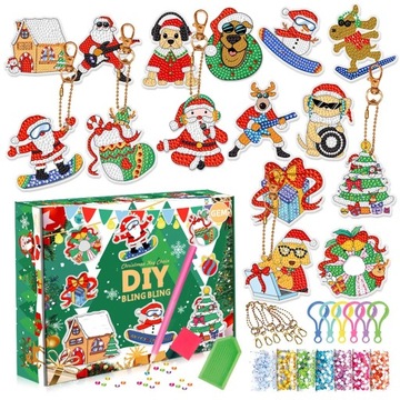 Dla dzieci boże narodzenie DIY brelok zawieszka DIY zestaw do rękodzieła na