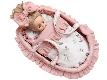 NOSIDEŁKO 45cm z POŚCIELĄ dla lalek ( BEZ LALKI )