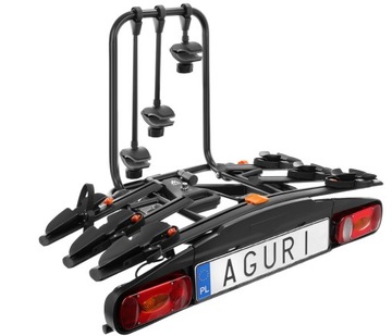 Uchwyt rowerowy platforma Aguri Active Bike 3 rowery czarny