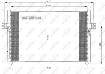 KONDENZÁTOR CHLADIČ KLIMATIZACE 35389 NRF HYUNDAI