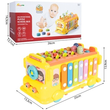 ОБРАЗОВАТЕЛЬНЫЙ СОРТИРОВЩИК АВТОБУСОВ МОНТЕССОРИ CULMULARS Ловит червячные блоки