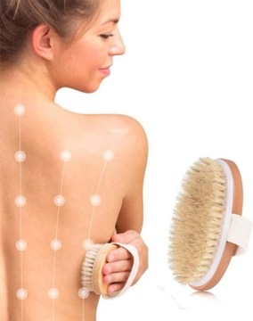 НАТУРАЛЬНАЯ ЩЕТКА ДЛЯ МАССАЖА СУХОГО-ВЛАЖНОГО ТЕЛА