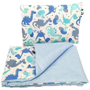 LiLo KOMPLET POŚCIELI do wózka kocyk 50x75 poduszka 25x35 bawełna 100% 2el