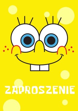 ZAPROSZENIE NA URODZINY Party ROCZEK Spongebob