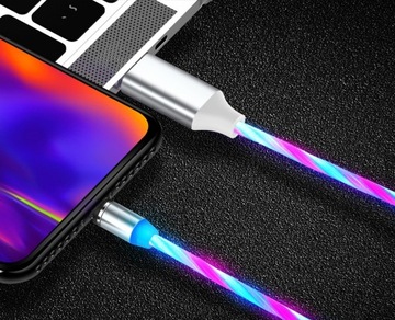 МАГНИТНЫЙ СВЕТОДИОДНЫЙ КАБЕЛЬ ДЛЯ IPHONE MICRO USB TYPE-C