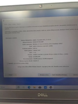 LAPTOP DELL LATITUDE 3410 8/256GB SSD I3 WIN 10