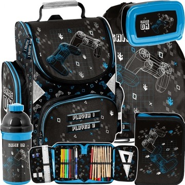 GAMING TORNISTER GRA SZKOLNY GAMING GRY DLA CHŁOPAKÓW ZESTAW 5w1