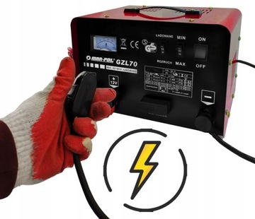 ВЫПРЯМИТЕЛЬ С ПУСКОВЫМ ЗАРЯДНЫМ УСТРОЙСТВОМ GZL-70 FAST CHARGE + ПУСК 12В/24В 500Ач