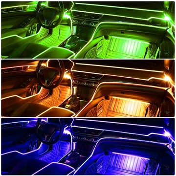 АВТОМОБИЛЬНОЕ ОСВЕЩЕНИЕ RGB LED 6M ВОЛОКОННО-ОПТИЧЕСКИЙ АВТОМОБИЛЬНЫЙ СВЕТ