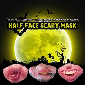 STRASZNA MASKA NA PÓŁ TWARZY