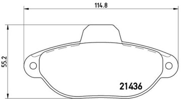 ТОРМОЗНЫЕ КОЛОДКИ ПЕРЕДНИЕ P 23 096 BREMBO FIAT