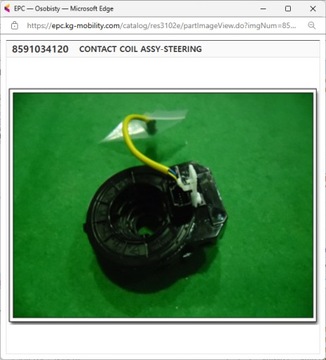 PÁSEK ŘÍDÍCÍ / ULOŽENÍ VZDUCHOVÉ SSANGYONG KORANDO C