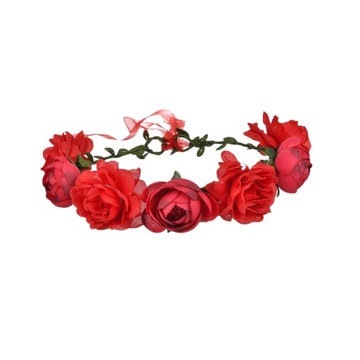 Женская повязка на голову с цветочным принтом Женский головной убор красный