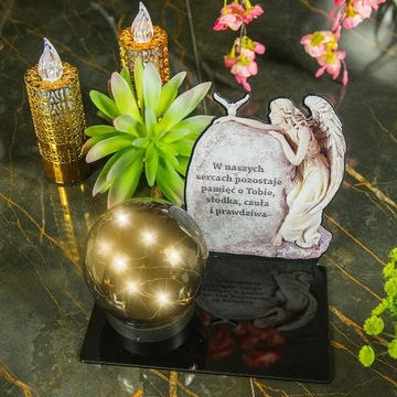 СОЛНЕЧНАЯ СВЕТОДИОДНАЯ ГРАФИКА, БОЛЬШАЯ СТАТУЭТКА ДЛЯ КЛАДБИЩА, МОГИЛЫ