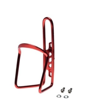 KOSZYK NA BIDON ROWEROWY UCHWYT ALU CZERWONY