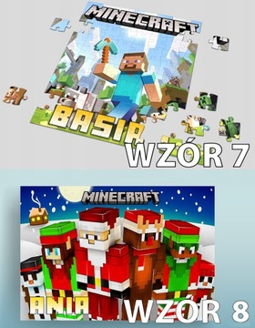 ПАЗЛ MINECRAFT С ИМЕНЕМ + ХЛОПКОВЫЙ СУМОК
