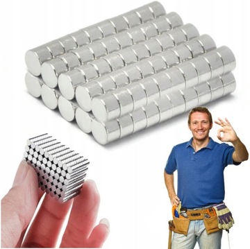 MAGNES NEODYMOWY MAGNESY NEODYMOWE 3x2 mm 100szt.
