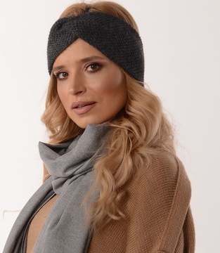 ПОВЯЗКА НА УШИ ЖЕНСКАЯ графитовая, УЗЕЛ О3