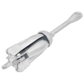 Якорь складной с веревкой, серебро, 2,5 кг, ковкий чугун