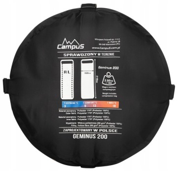 СПАЛЬНЫЙ МЕШОК CAMPUS НА 2 ЧЕЛОВЕКА GEMINUS ENVELOPE 200 DUVET