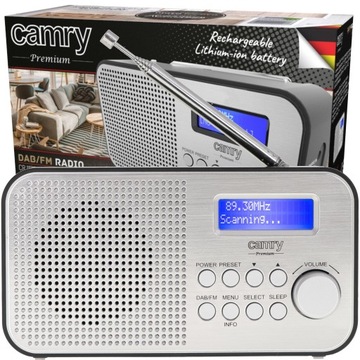 RADIO PRZENOŚNE CYFROWE FM/BUDZIK AKUMULATOROWE