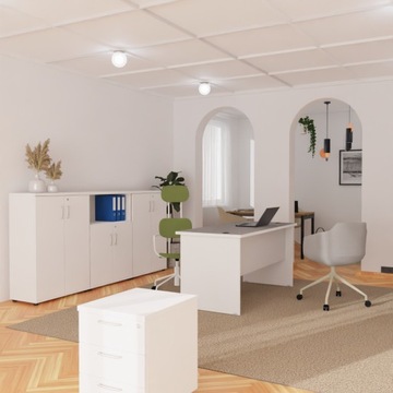 Комплект офисной мебели - СТОЛ 160 - КОНТЕЙНЕР - ПОЛКИ - МЕБЕЛЬ ИЗ БУКА