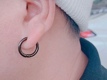 Серьги-фальшивки из хирургической стали.Клипса унисекс 1,6 см.