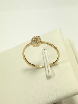 КРАСИВОЕ ЗОЛОТОЕ КОЛЬЦО С ЦИРКОНИЕМ 333 R13 0.72G